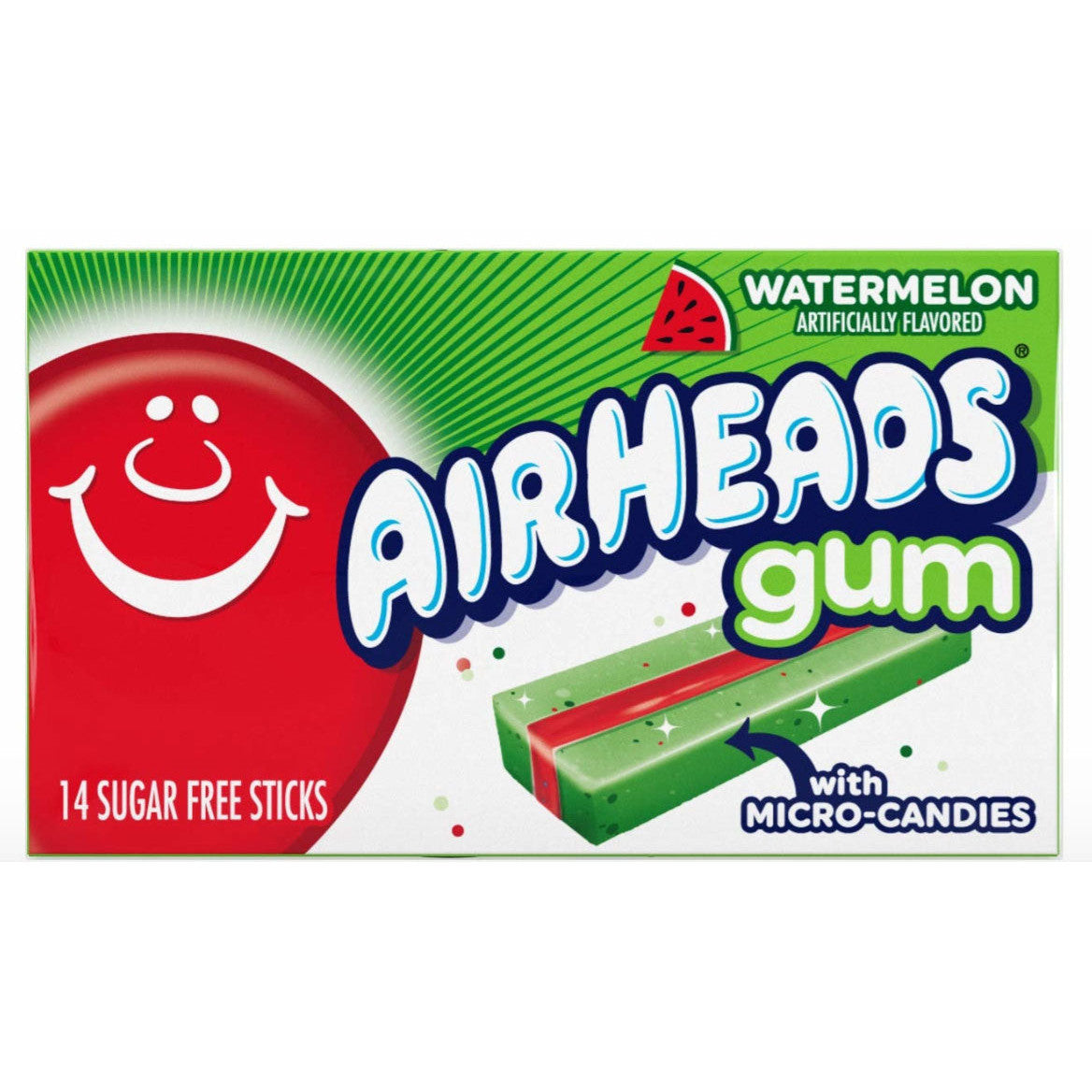 Airheads Gum Watermelon (12 x 34g) - AmerikaanseGroothandel.nl