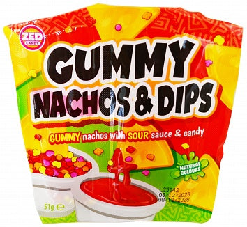 Zed Candy Gummy Nachos & Dips (12 x 51g)